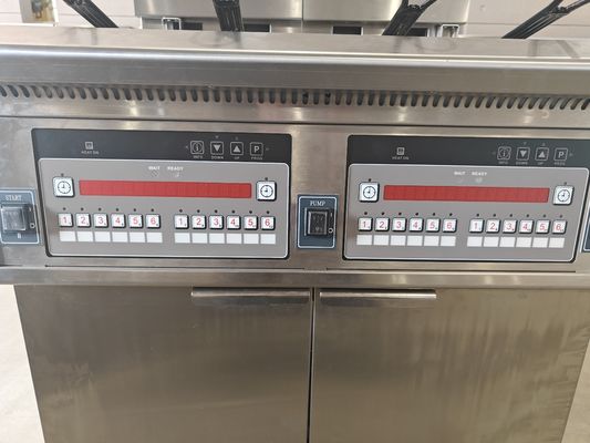 28.6kw Doppia cisterna grande capacità pannello del computer digitale elettrico & gas chip aperto friggitrice