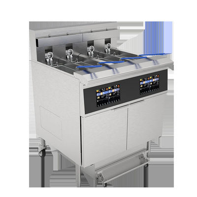 Pannello intelligente touchscreen professionale 4tank 4baskets 28KW 304SUS Chips elettrici Friggitrice aperta
