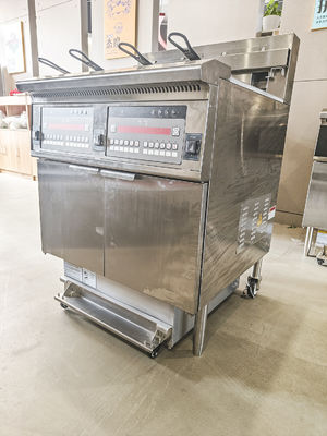 28.6kw Doppia cisterna grande capacità pannello del computer digitale elettrico & gas chip aperto friggitrice