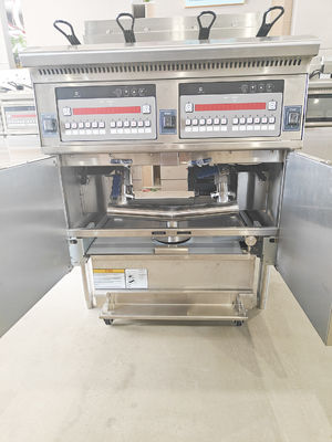 28.6kw Doppia cisterna grande capacità pannello del computer digitale elettrico & gas chip aperto friggitrice
