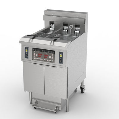 elettrico due pentole 3 cestini 21.5L+11.6L con filtro dell'olio sistemi di chip aperta frittura