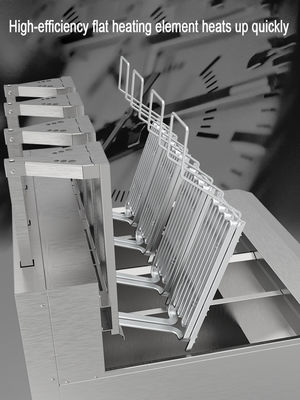 Autolift 4 pentole 4 cestini Computer digitale Pannello elettrico friggitore aperto