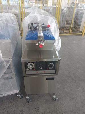 pannello meccanico 304 SUS riscaldamento a gas frigorifero a pressione per pollo con filtrazione dell'olio