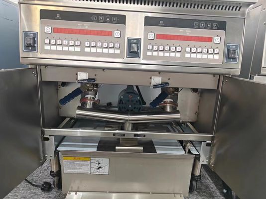 Automatic Lift Electric Double Pots 28KW Chips Open Fryer con sistema di filtro dell'olio