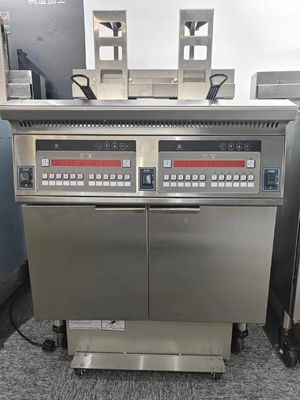 Automatic Lift Electric Double Pots 28KW Chips Open Fryer con sistema di filtro dell'olio