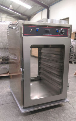 7 vassoi Porta in vetro elettrica due lati aperti Commercial Food Warmer Holding Cabinet