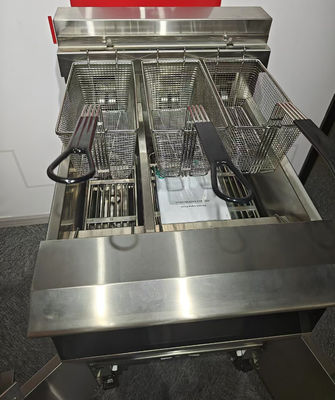 elettrico due pentole 3 cestini 21.5L+11.6L con filtro dell'olio sistemi di chip aperta frittura