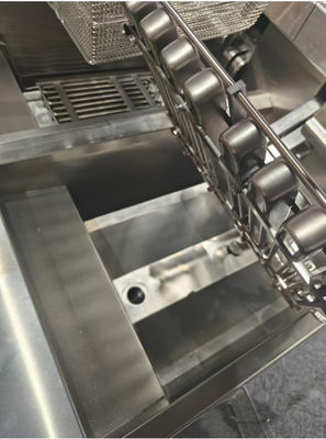 Touchscreen Smart Panel Auto Lift Filtration Due pentole Quattro cestini 304SUS Electric Gas Open Chips Fryer