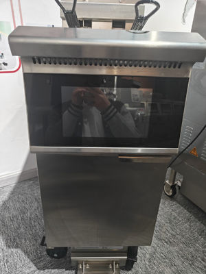 Una pentola due cestini pannello touchscreen intelligente 14KW 380V friggitrice elettrica aperta
