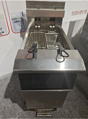 Una pentola due cestini pannello touchscreen intelligente 14KW 380V friggitrice elettrica aperta