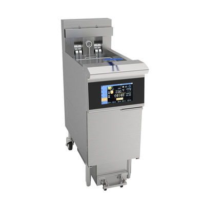 Una pentola due cestini pannello touchscreen intelligente 14KW 380V friggitrice elettrica aperta