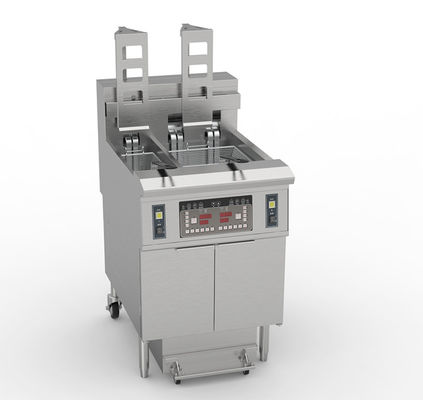 21.4KW Doppio serbatoio 11.6L+21.5L Digital Computer Panel Chips elettrici Open Fryer Machine