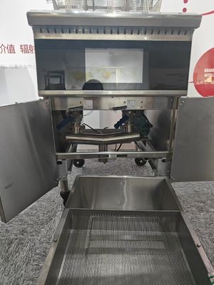 Fritura elettrica due pentole 3 cestini pannello touchscreen con sistema di filtro dell'olio