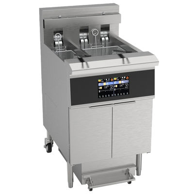 Fritura elettrica due pentole 3 cestini pannello touchscreen con sistema di filtro dell'olio