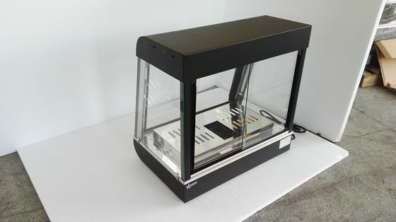Mini porta elettrica in vetro Commerciale cibo caldaio armadietto