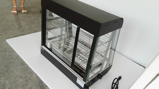 Mini porta elettrica in vetro Commerciale cibo caldaio armadietto