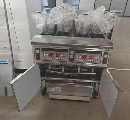Pannello di computer digitale professionale 4 Serbatoi 4 Cestini 28KW 304SUS Chips elettrici Friggitrice aperta
