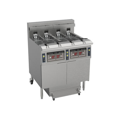 Quattro pentole Quattro cestini con filtro dell'olio 304SUS Ventless Deep kfc chips Electric Chips Chips aperte friggitrice per la macchina da cucina