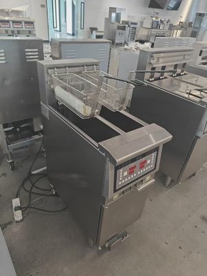 Due pentole due cestini 7.5L*2 Piccola capacità 14kw risparmio di olio frigorifero elettrico aperto con filtrazione dell'olio