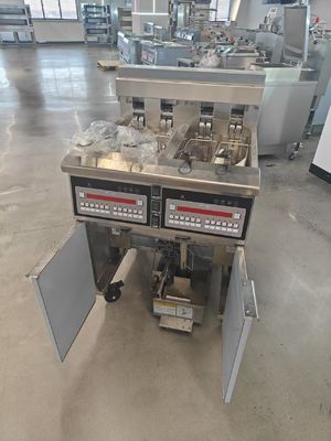 304SUS Fabbrica Diretta Vendita Due Serbatoi Quattro Cestini Pannello Digitale Friggitore Aperto A Gas Eletrico
