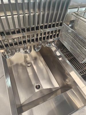 304SUS Fabbrica Diretta Vendita Due Serbatoi Quattro Cestini Pannello Digitale Friggitore Aperto A Gas Eletrico