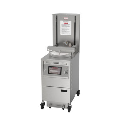 6HD elettrico 12KW 380V 28L 6 friggitrice grande produttività rotonda ascensore automatico fritto a pressione di pollo