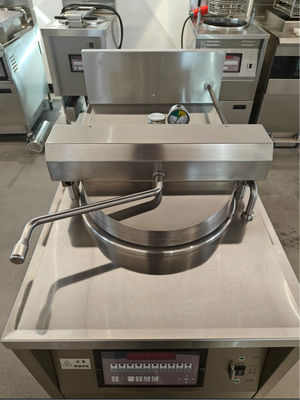 6HD elettrico 12KW 380V 28L 6 friggitrice grande produttività rotonda ascensore automatico fritto a pressione di pollo