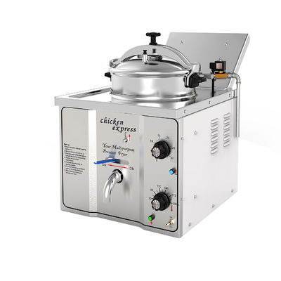 Pannello meccanico 16L 3KW 220V/110V Chicken Express Table Top Pressure Fryer